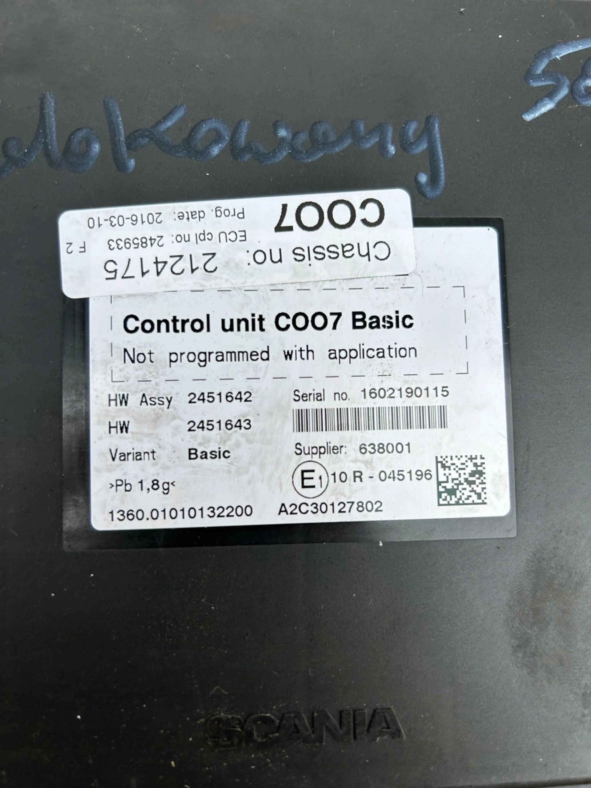 KOORDYNATOR ECU COO7 SCANIA R EURO 6 - obrazek 2