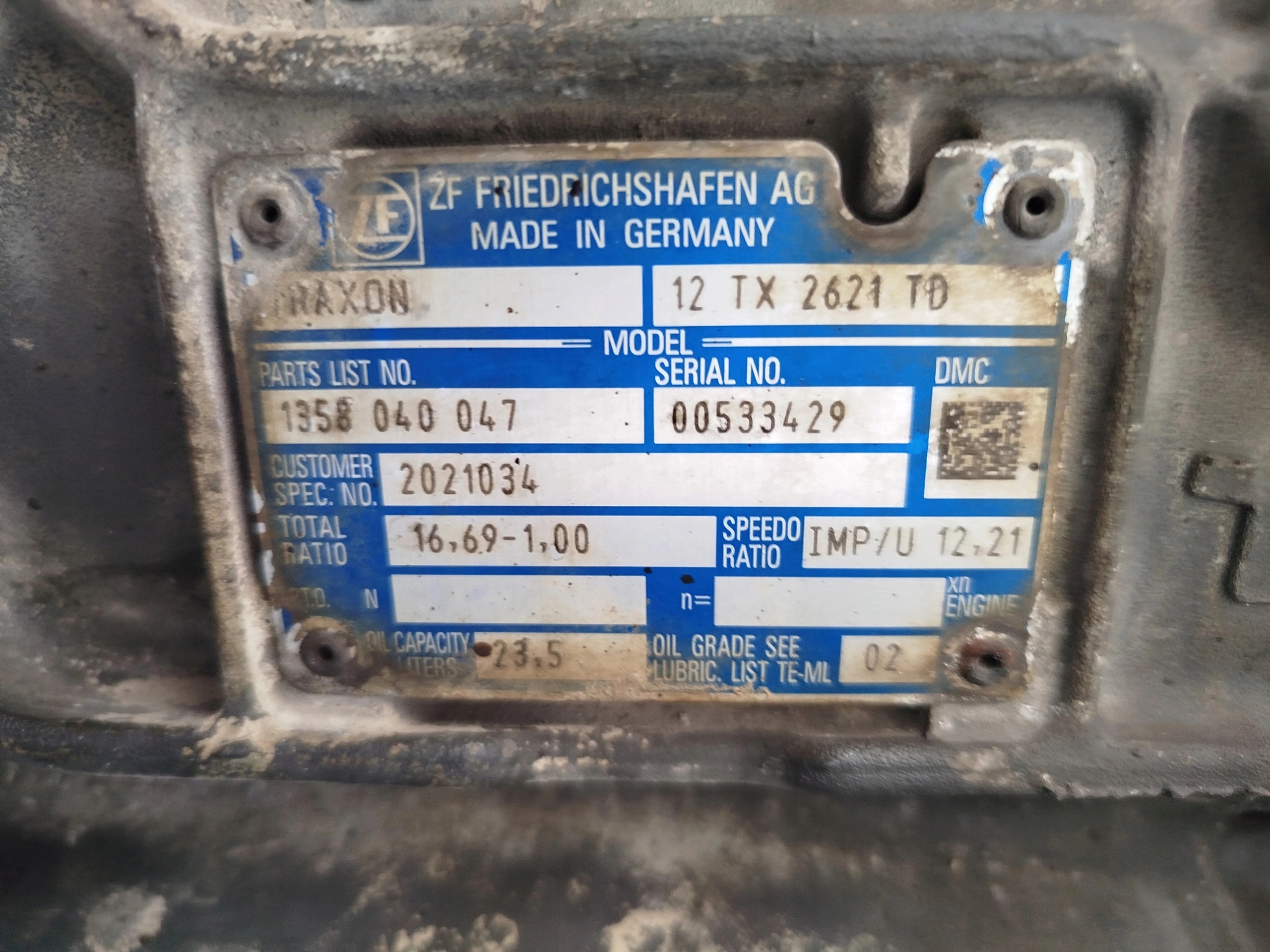 SKRZYNIA BIEGÓW DAF XF 106 480 LIFT 12 TX 2621TD - obrazek 7