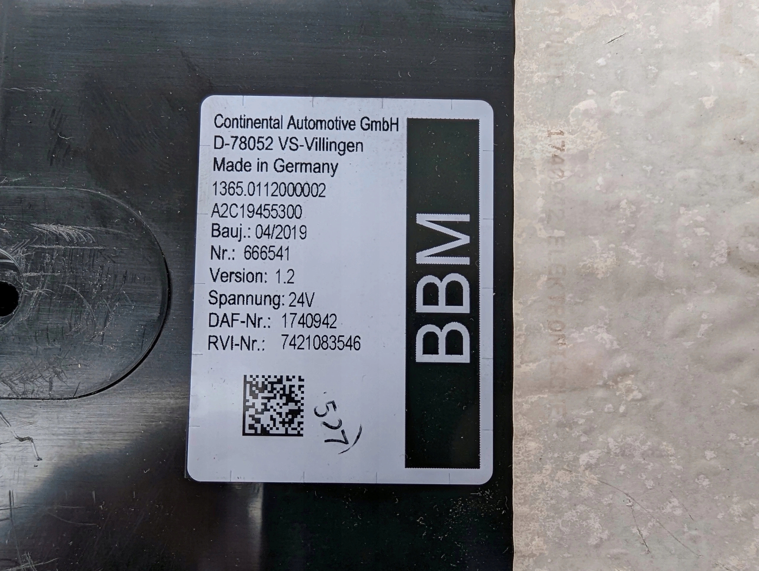 STEROWNIK BBM VER 1.2 DAF XF 106 LIFT 2019 ROK - obrazek 2