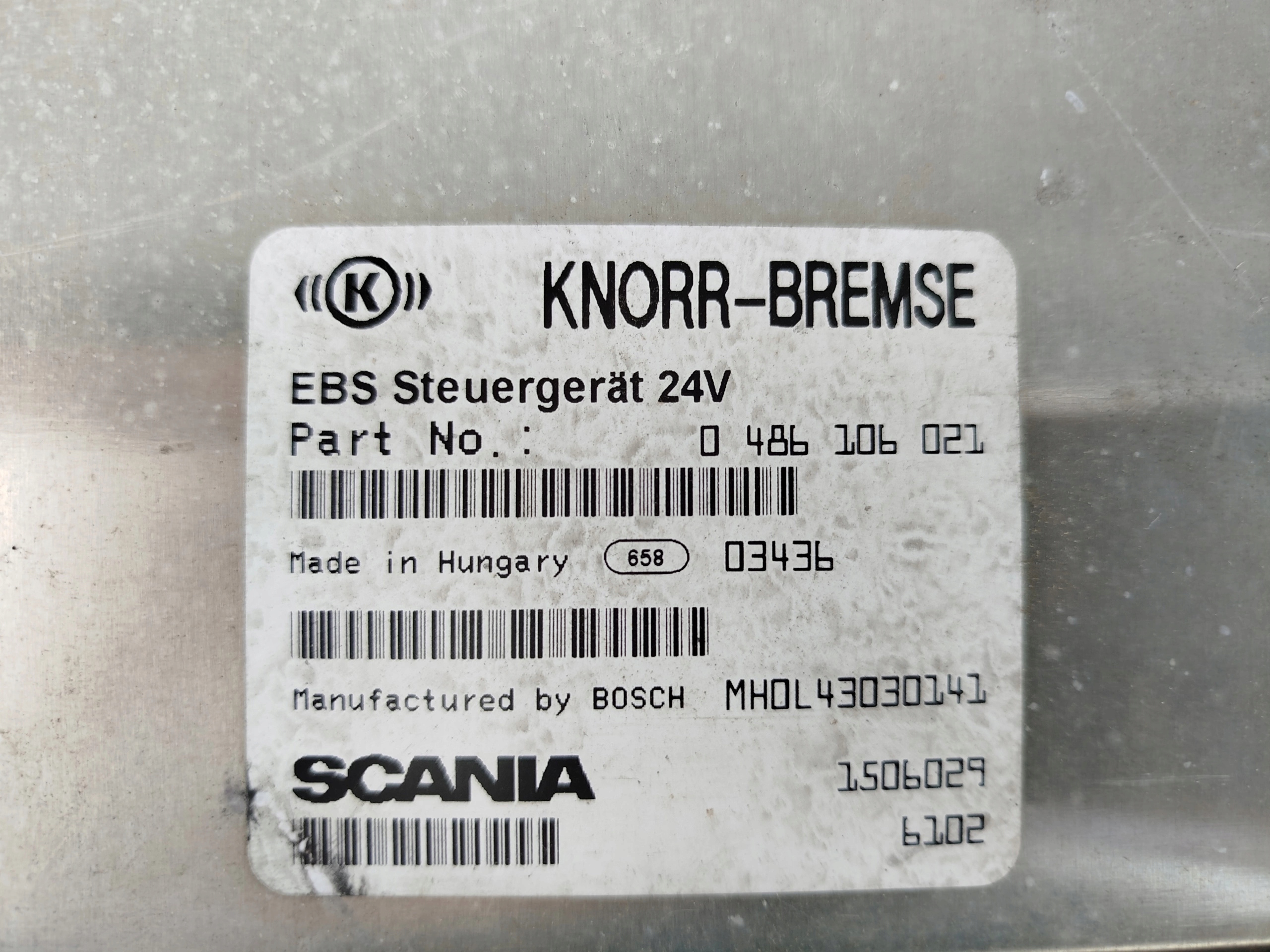 STEROWNIK EBS SCANIA 4 1506029 - obrazek 3