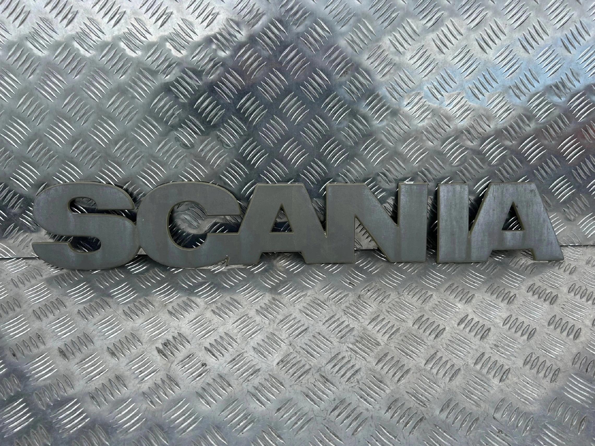 NAKLEJKA CHROMOWANA NOWA NA NAPIS SCANIA R - obrazek 2