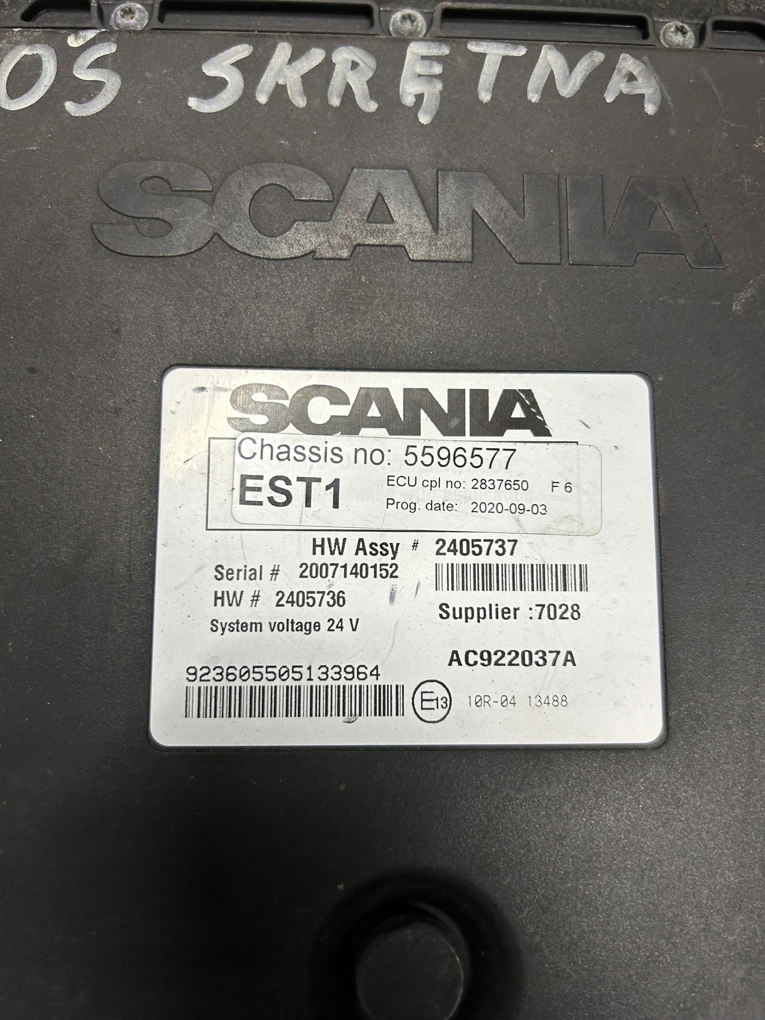 STEROWNIK OSI SKRĘTNEJ EST 1 SCANIA NTG - obrazek 2