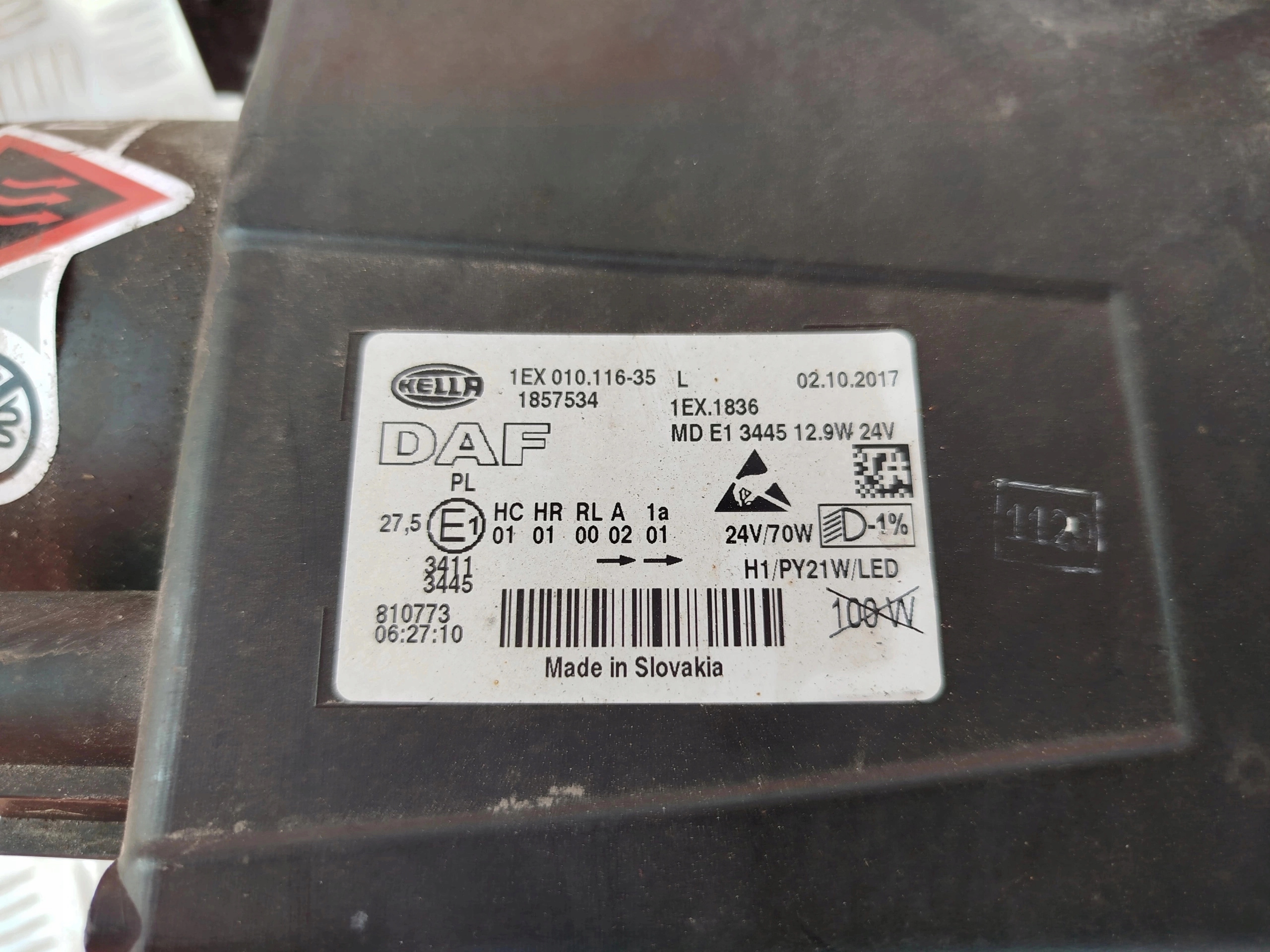 LAMPA PRZEDNIA LEWA DAF XF 106 - obrazek 3