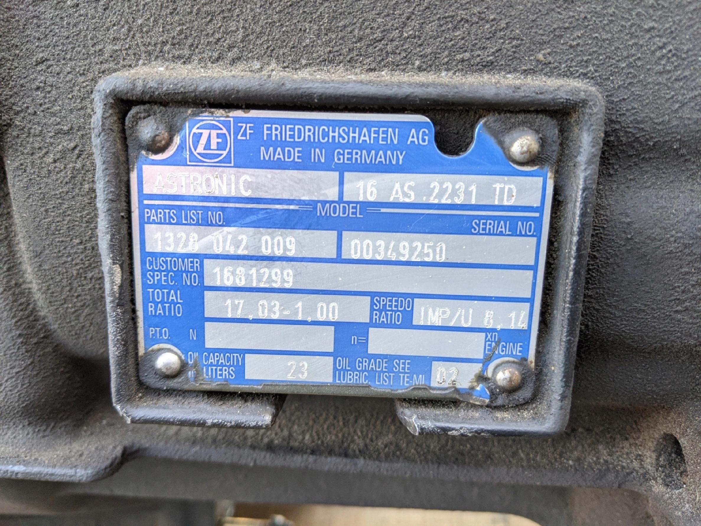 DAF XF 95 SKRZYNIA BIEGÓW ZF ASTRONIC 16 AS 2231 T - obrazek 2