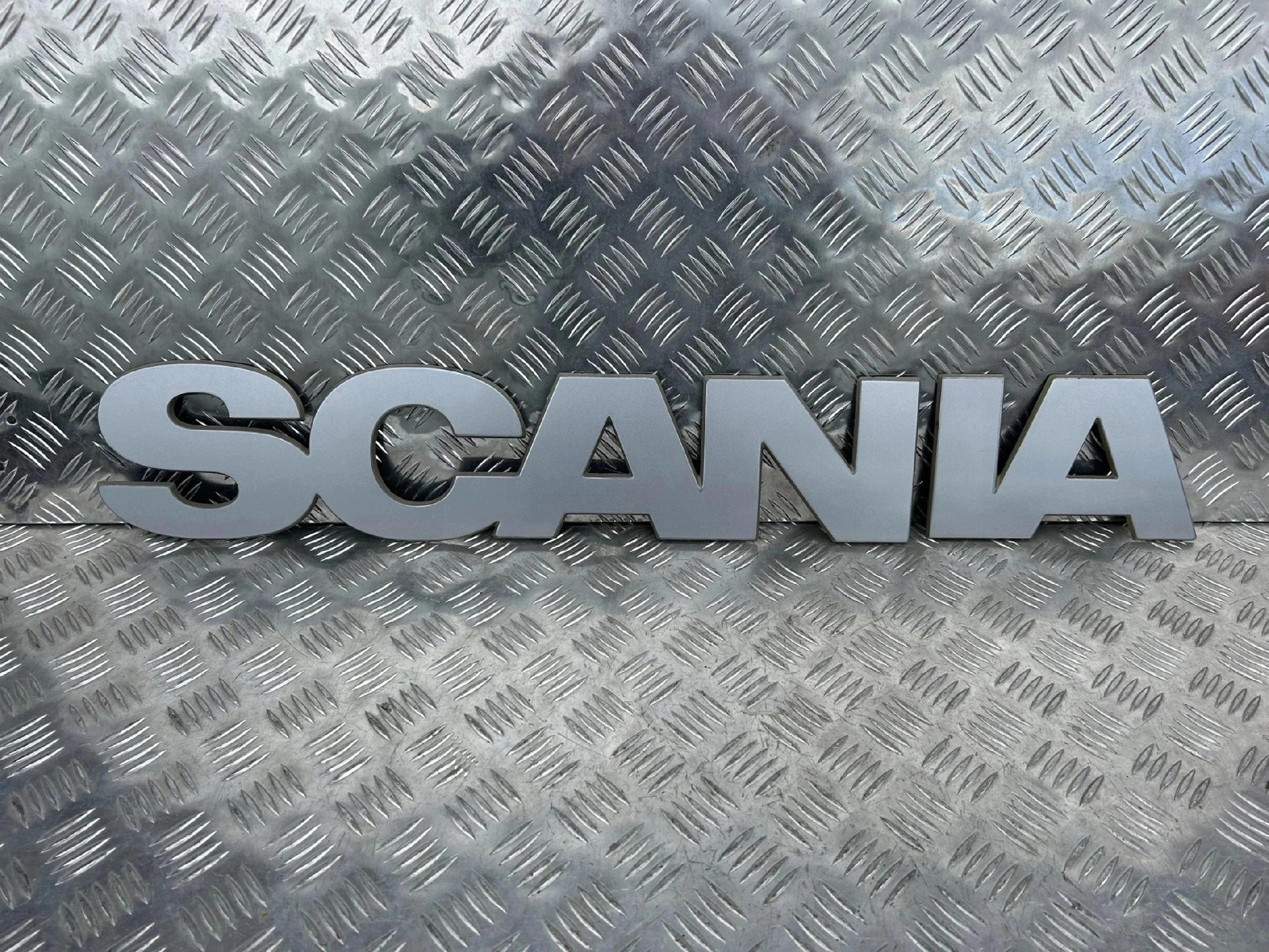 NAKLEJKA CHROMOWANA NOWA NA NAPIS SCANIA R - obrazek 3