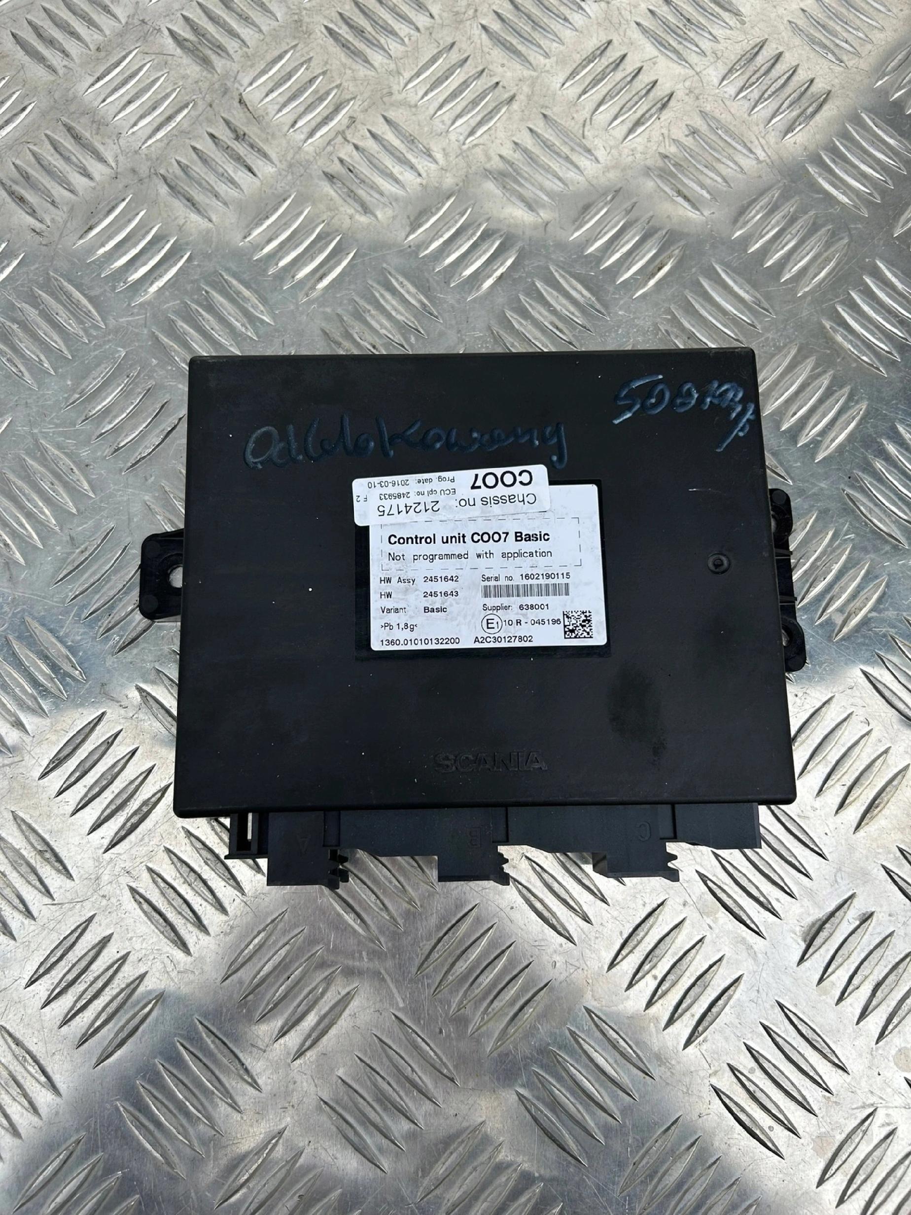 KOORDYNATOR ECU COO7 SCANIA R EURO 6